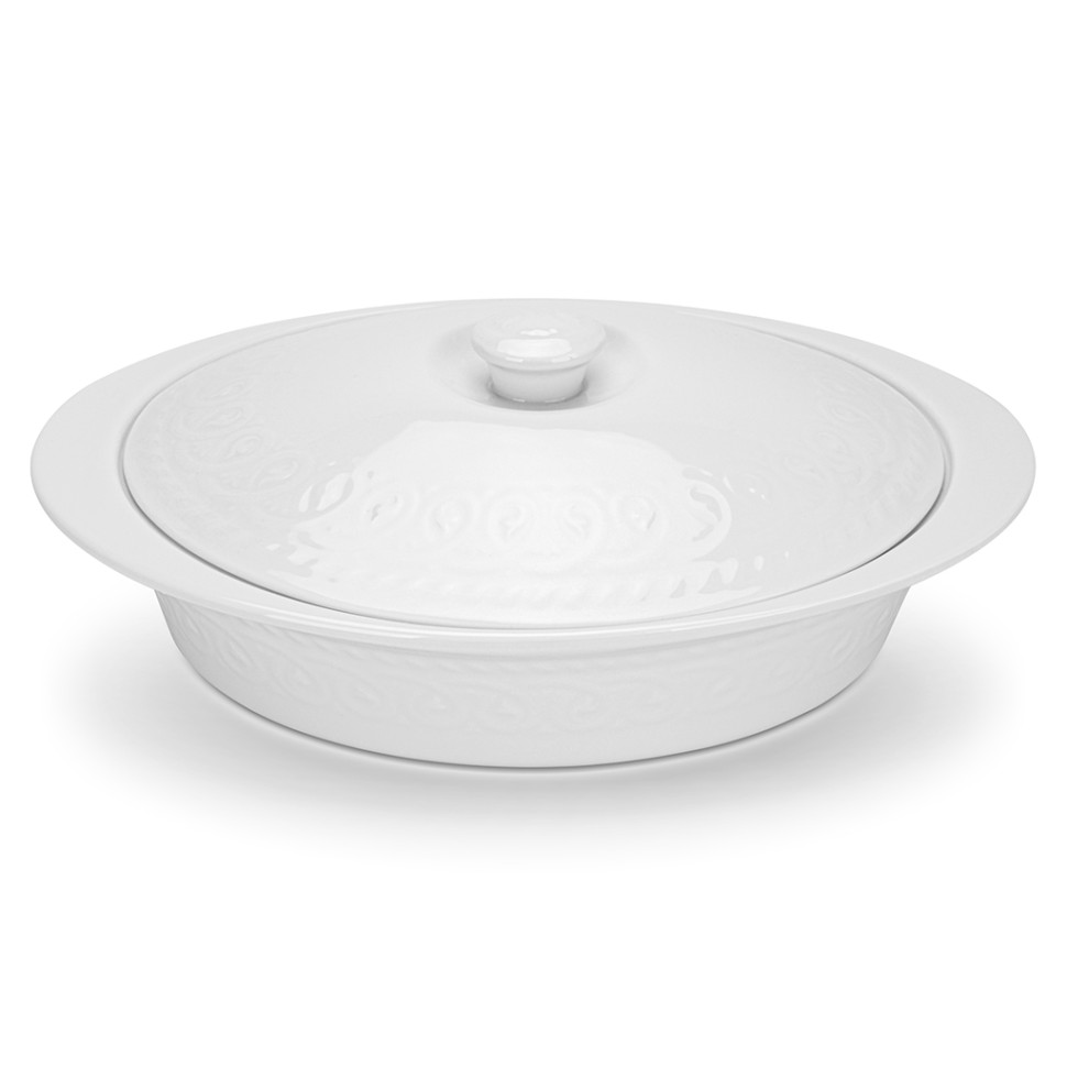 Форма для запекания с крышкой Fissman Parmigiano 33х23,3х7,2см / 1,9л Овальная (13707)
