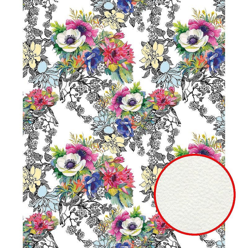 Фреска Ortograf Цветы 5513 Фактура флок FLK Флизелин (2,2*2,7) Разноцветный, Цветы