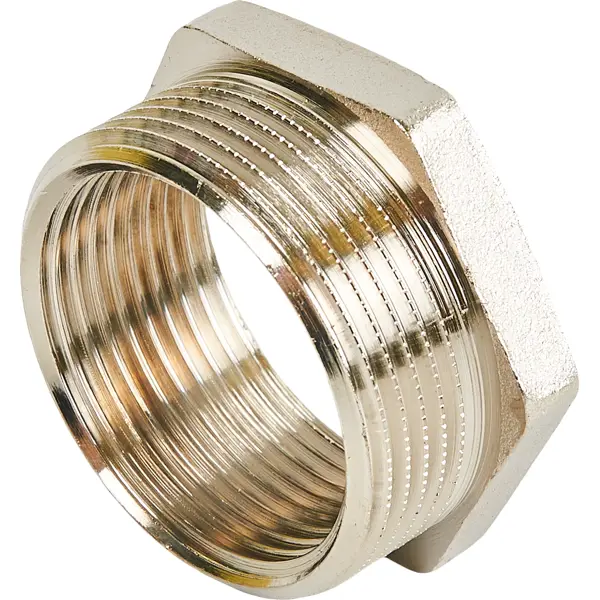 Футорка Stout 1 1/2"x1 1/4" ВР-НР мм никелированная латунь