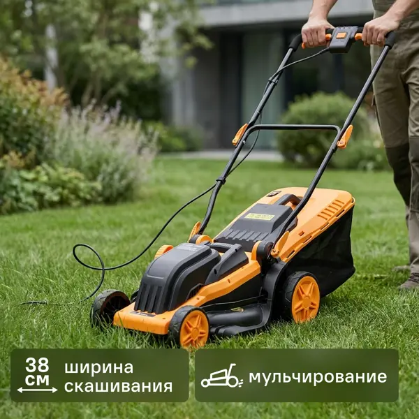 Газонокосилка электрическая Deko DKLM1800 1800 Вт 38 см