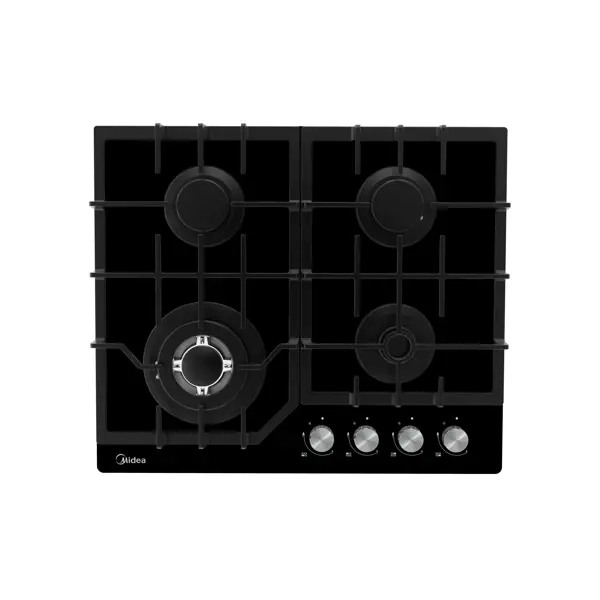 Газовая варочная панель Midea MG643TGB 60 см 4 конфорки цвет черный