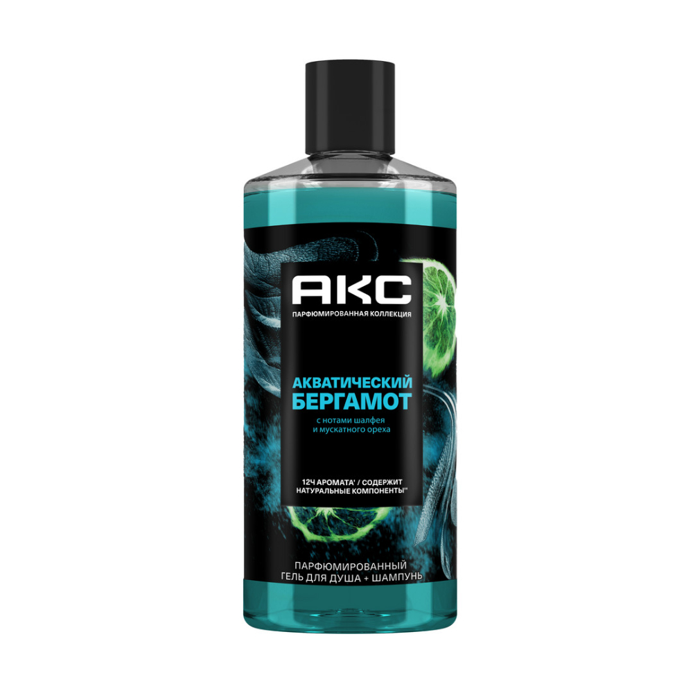 Гель для душа и шампунь АКС Акватический бергамот 400 мл