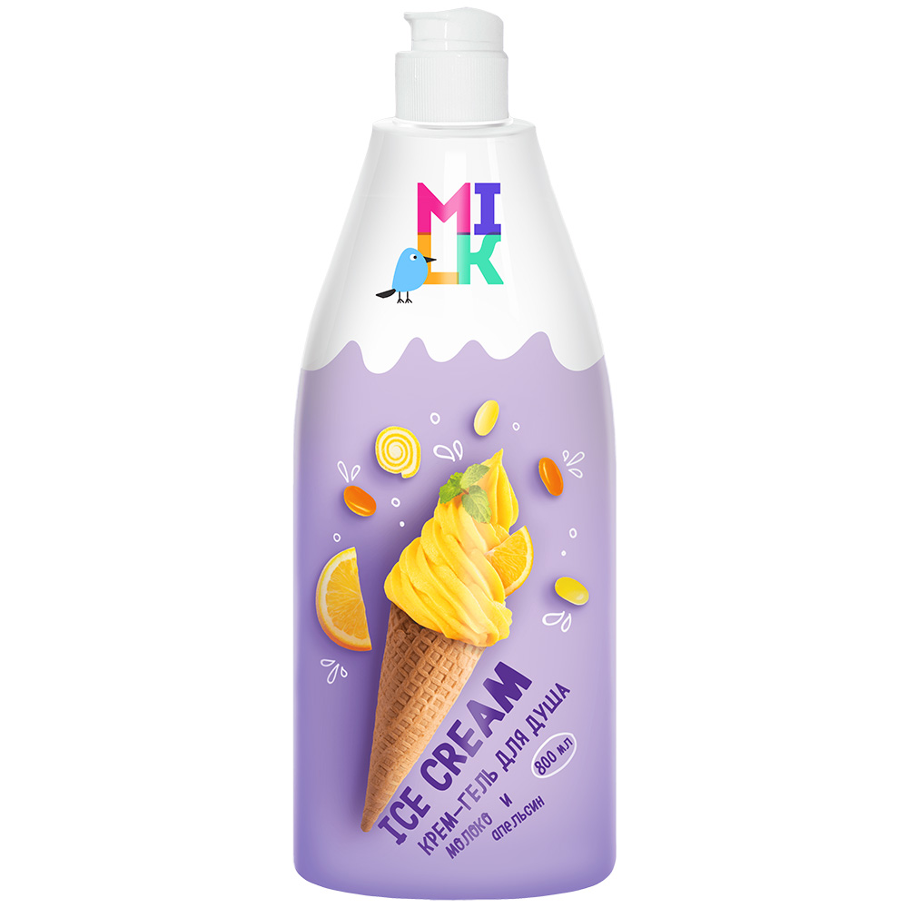 Гель для душа Milk Молоко и апельсин 800 мл