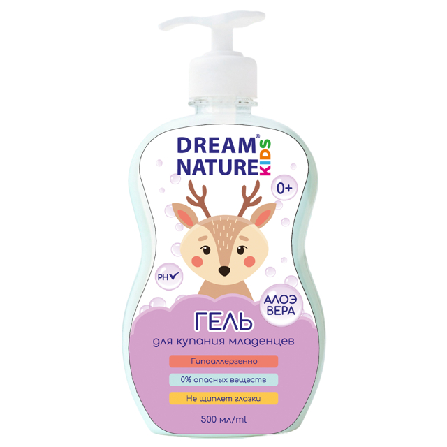гель для купания Dream Nature Kids для младенцев 500мл