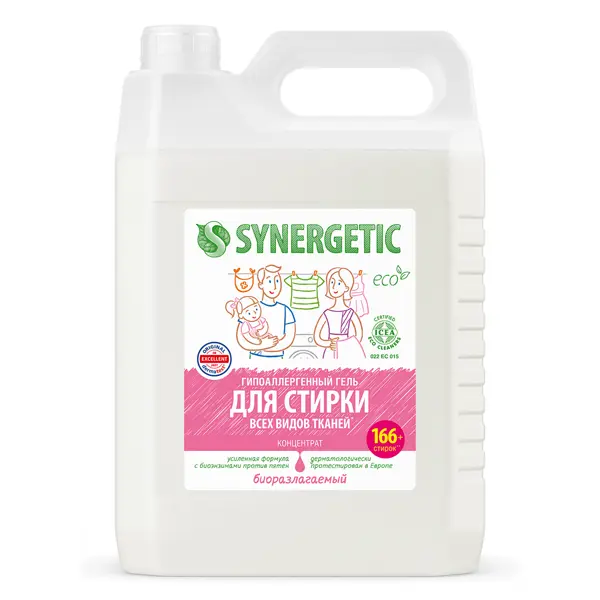 Гель для стирки цветного белья Synergetic 5 л