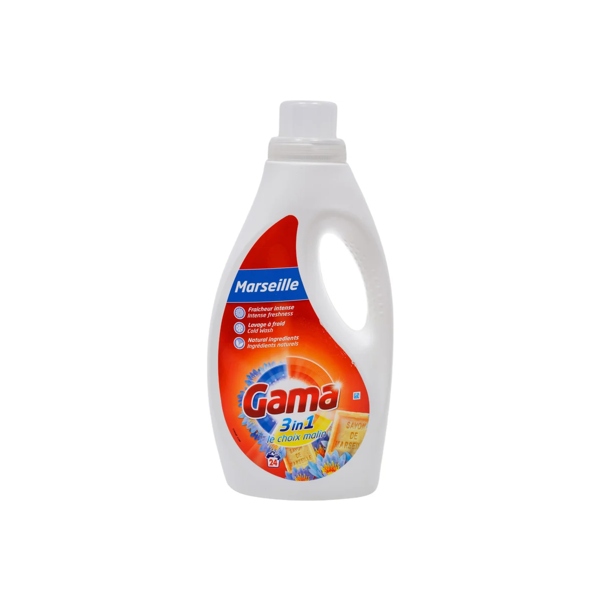 Гель для стирки Gama Marseille &Lotus универсальный с ароматом марсельского мыла и лотоса 990 мл