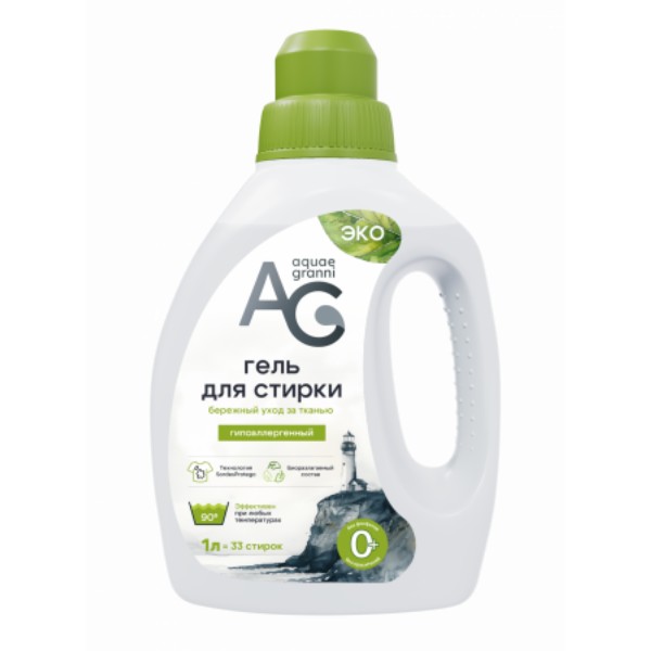Гель для стирки гипоаллергенный Aquae Granni Delicate 1л