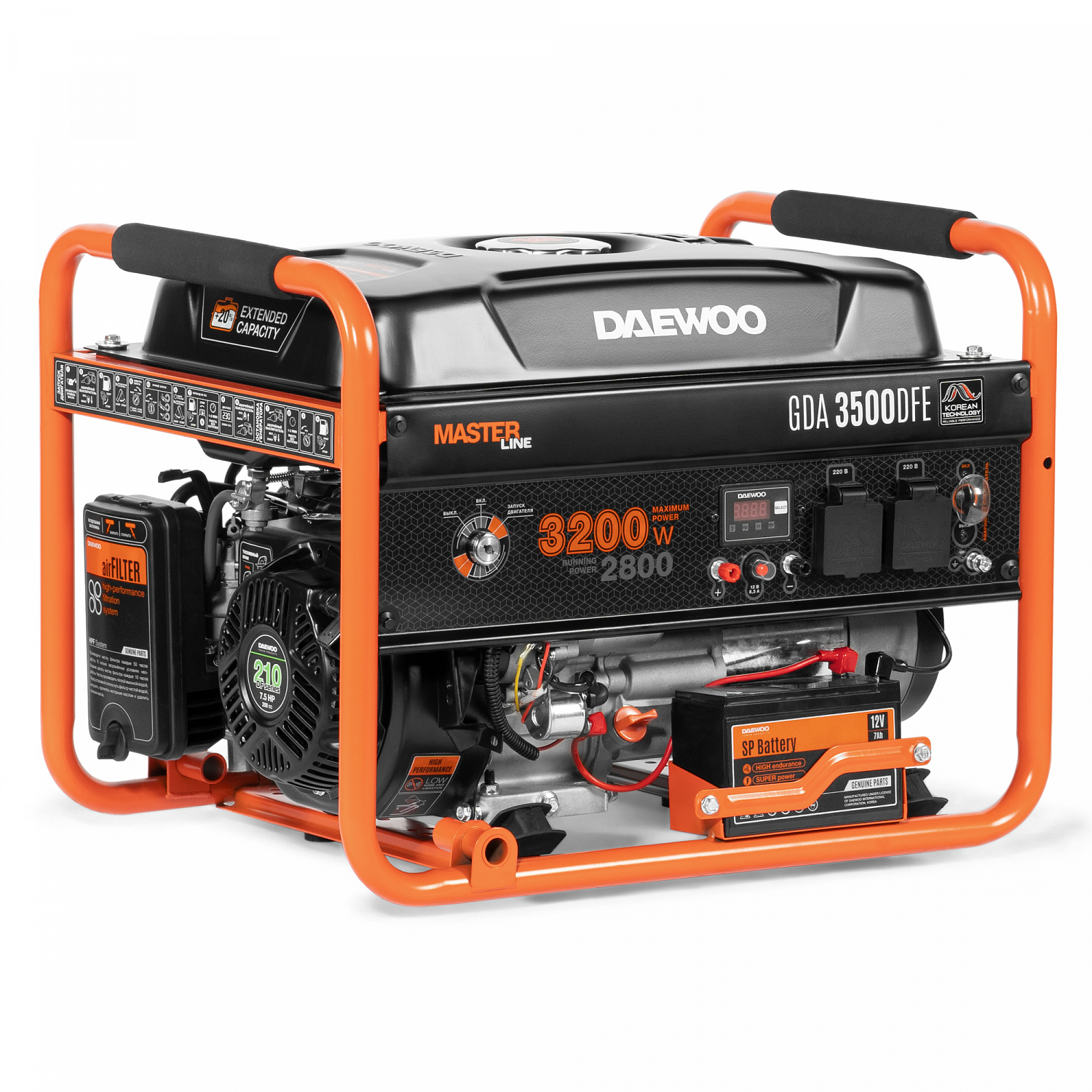 Генератор бензиновый + газовый DAEWOO GDA3500DFE