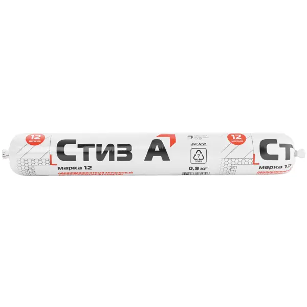 Герметик акриловый для окон Сазиласт Стиз А 0.9 кг