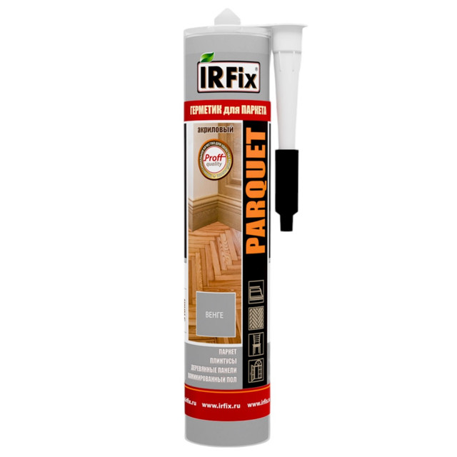 герметик акриловый IRFIX Parquet для паркета 310мл венге, арт. 20022