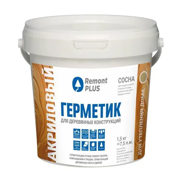 Герметик акриловый Remont Plus сосна 900 мл