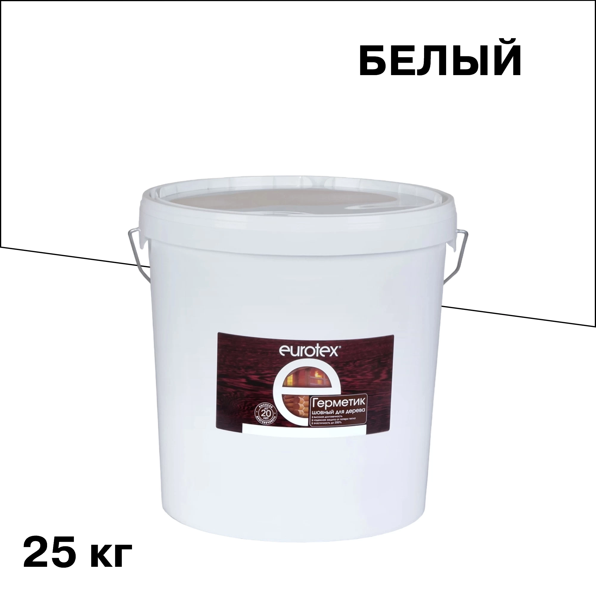 Герметик шовный для дерева Eurotex белый 25 кг