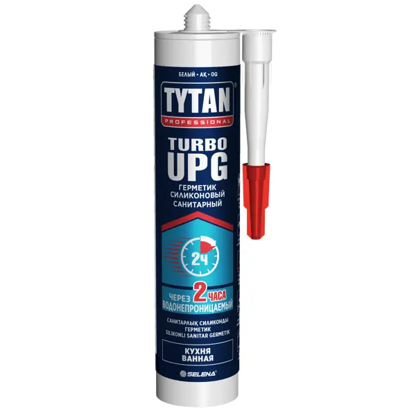 Герметик силиконовый Tytan UPG Turbo санитарный уксусный цвет белый 280 мл
