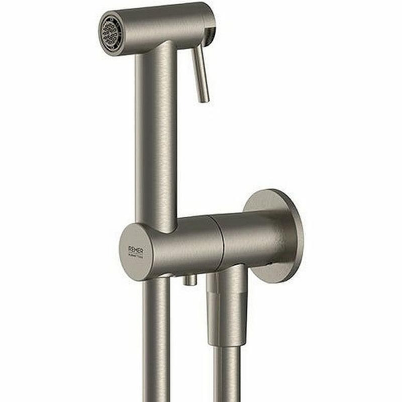 Гигиенический душ с запорным вентилем Remer X-Style Inox SS338M332ON Нержавеющая сталь