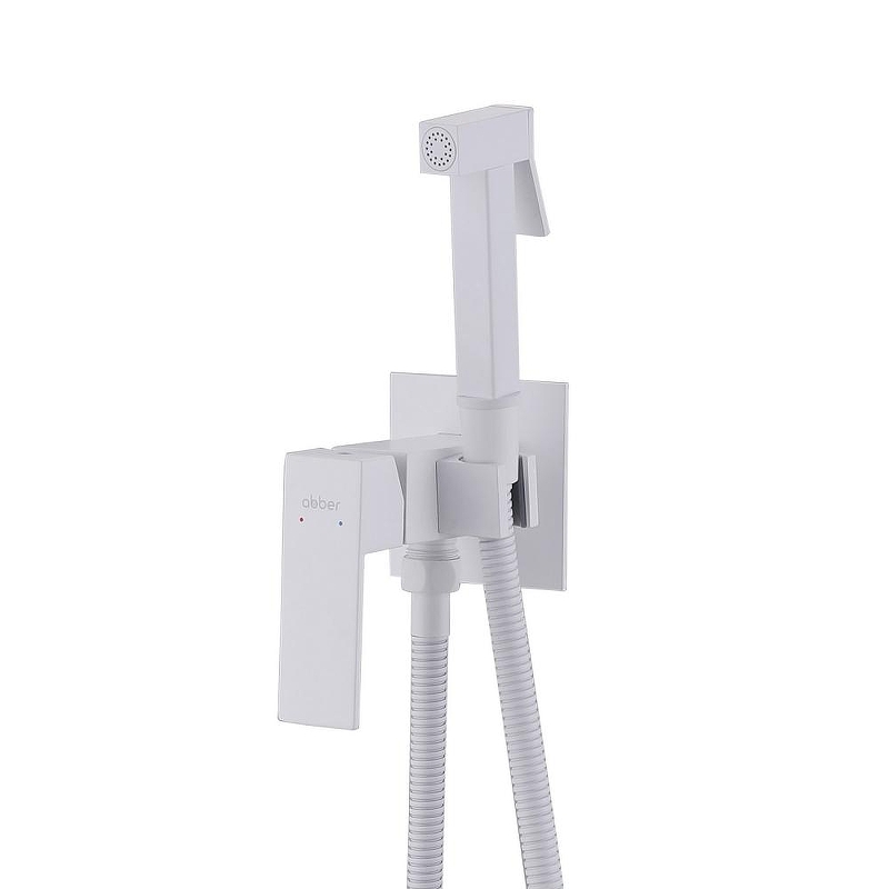 Гигиенический душ со смесителем Abber Daheim AF8226W цвет Белый матовый