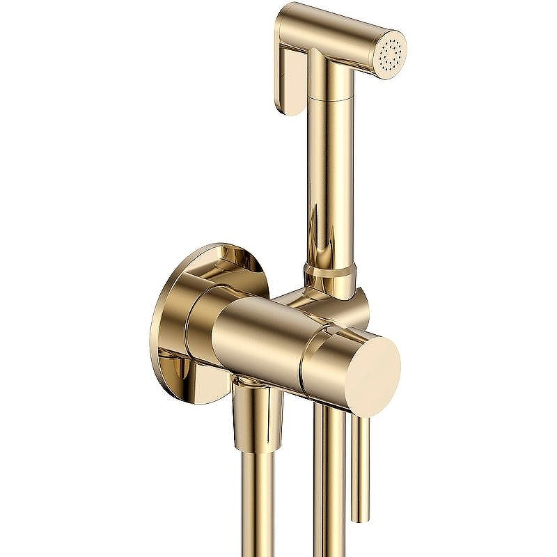 Гигиенический душ со смесителем AQUAme Siena AQM6217BG Шлифованное золото