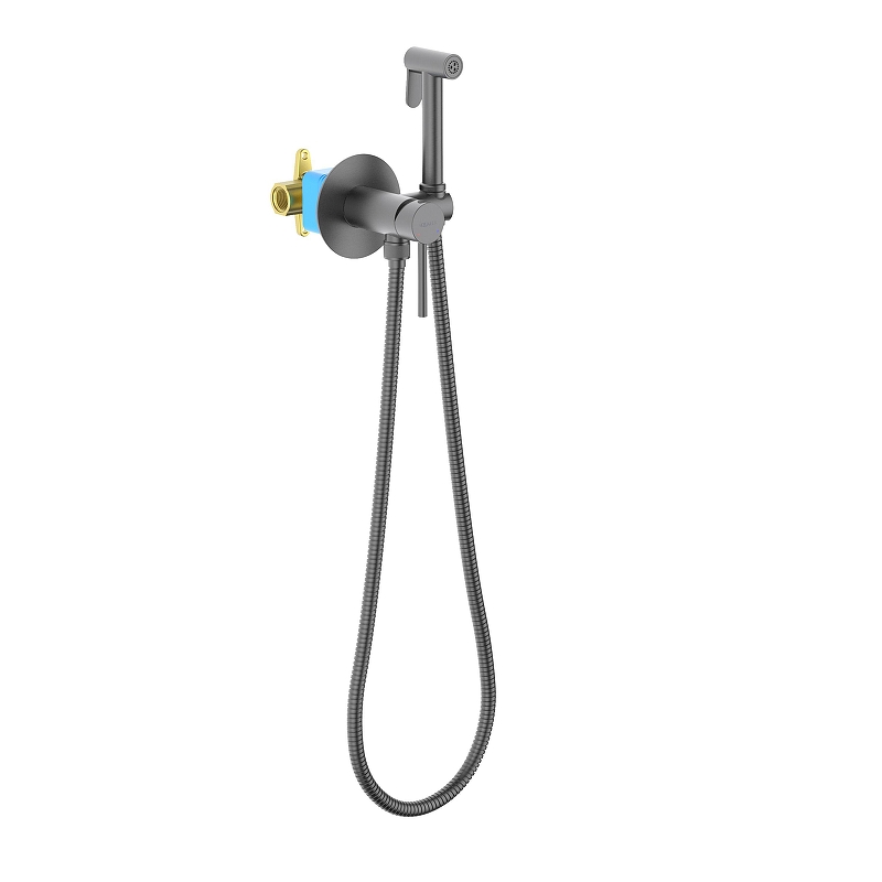 Гигиенический душ со смесителем Aquatek Европа AQ1021BGM цвет Оружейная сталь