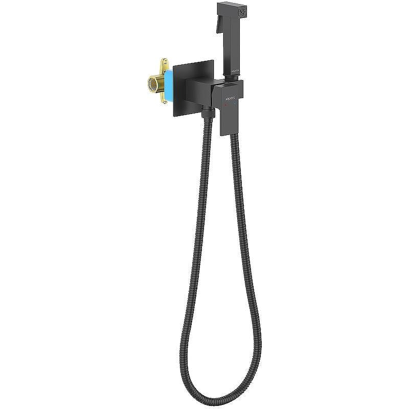 Гигиенический душ со смесителем Aquatek Либра AQ1022MB Черный матовый