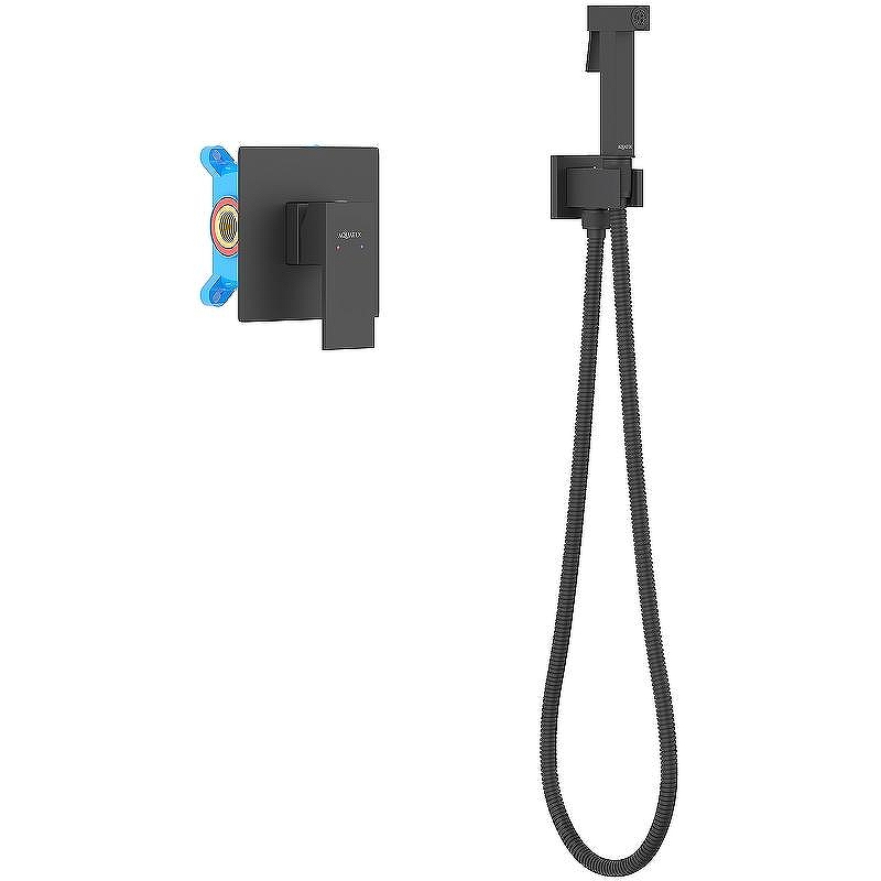 Гигиенический душ со смесителем Aquatek Либра AQ1619MB Черный матовый