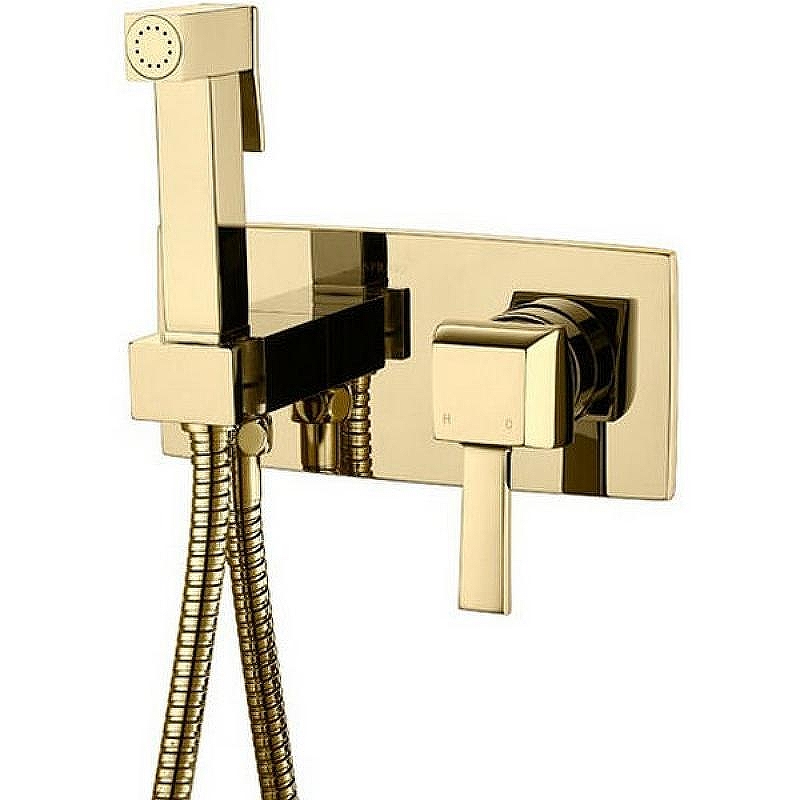 Гигиенический душ со смесителем Caprigo Diamante 50-130-oro Золото