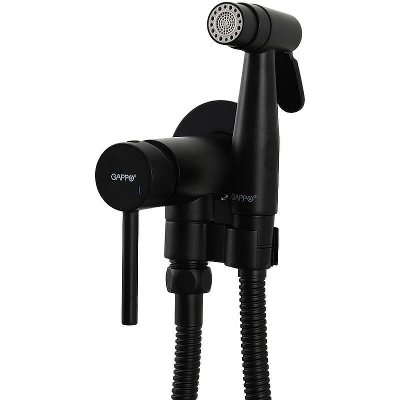 Гигиенический душ со смесителем Gappo G06-6 G7206-6 Черный матовый