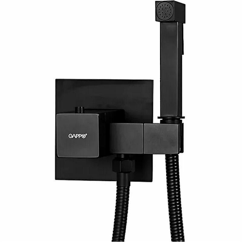 Гигиенический душ со смесителем Gappo G7207-60 с термостатом Черный матовый