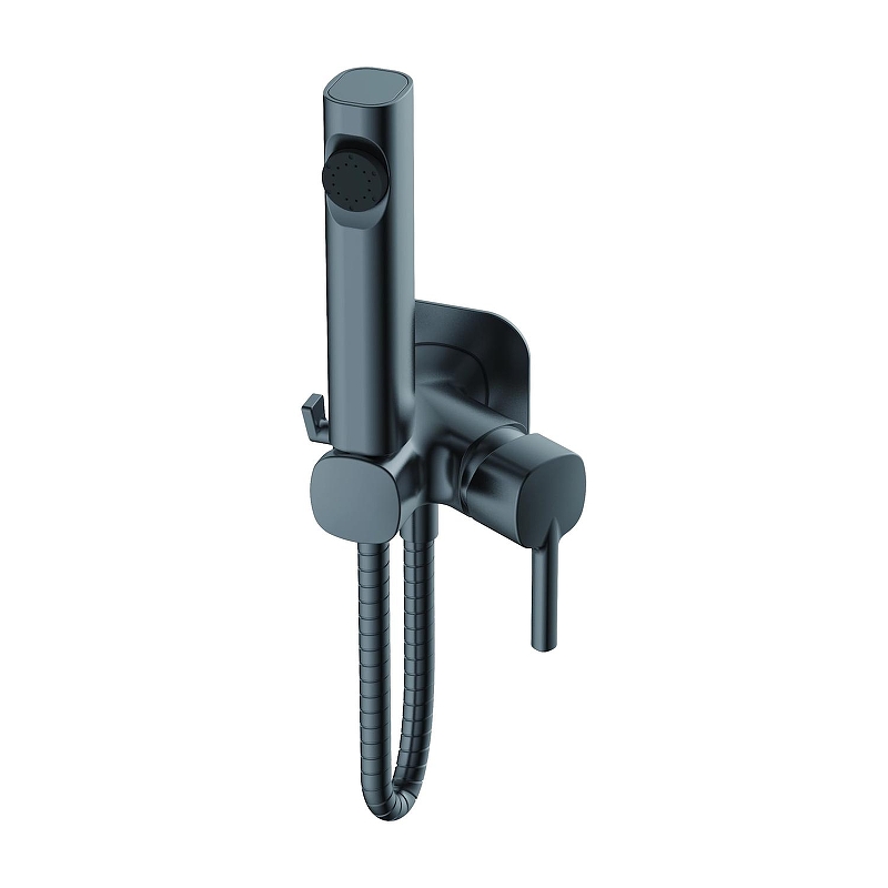 Гигиенический душ со смесителем Haiba HB5518-3 цвет Оружейная сталь