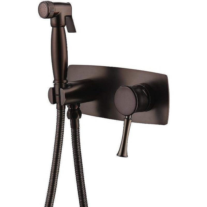 Гигиенический душ со смесителем Lemark Peretto LM6319RB Черный кофе