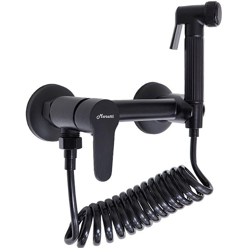 Гигиенический душ со смесителем Maretti Project Black PB30RN69 Черный матовый