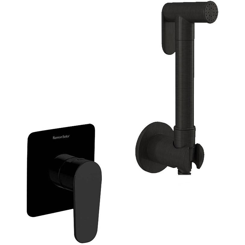 Гигиенический душ со смесителем Ramonsoler Alexia 364501WCNM Черный матовый