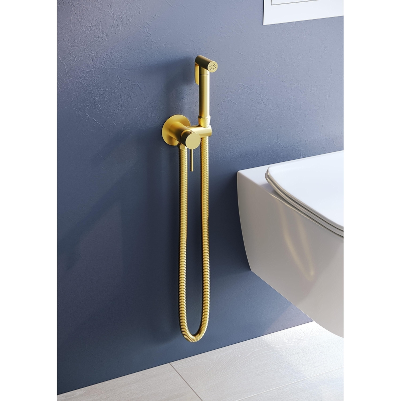 Гигиенический душ со смесителем RGW Shower Panels SP-211Gb 581408211-06 Золото брашированное