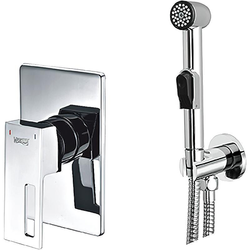Гигиенический душ со смесителем WasserKRAFT Alme A01557 Хром