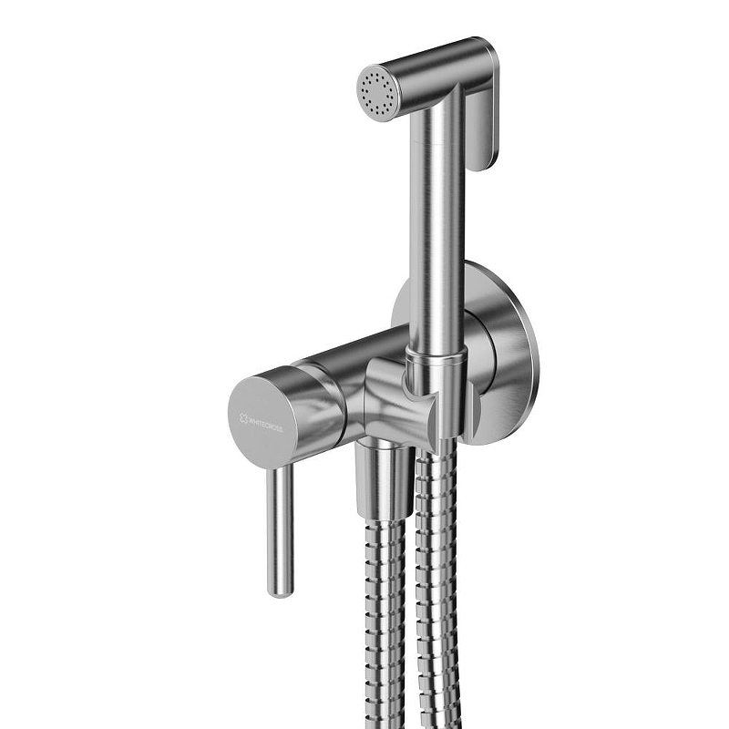 Гигиенический душ со смесителем Whitecross Y brushed nickel 2-SYSYBI2NIB цвет Никель брашированный