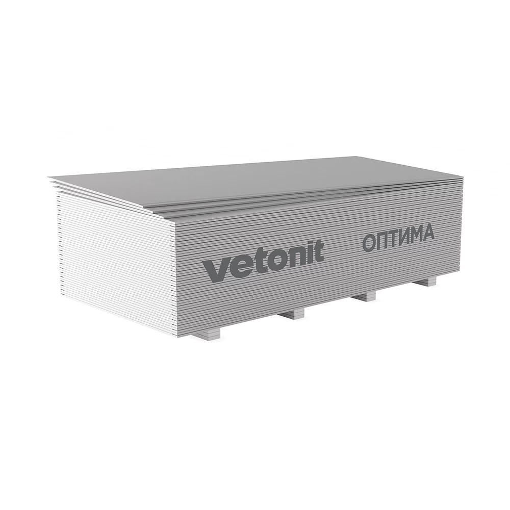 Гипсокартон Vetonit (Gyproc) Оптима 2000х1200х12,5 мм