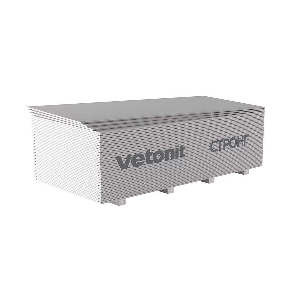 Гипсокартон Vetonit (Gyproc) Стронг 2500х1200х15 мм высокопрочный