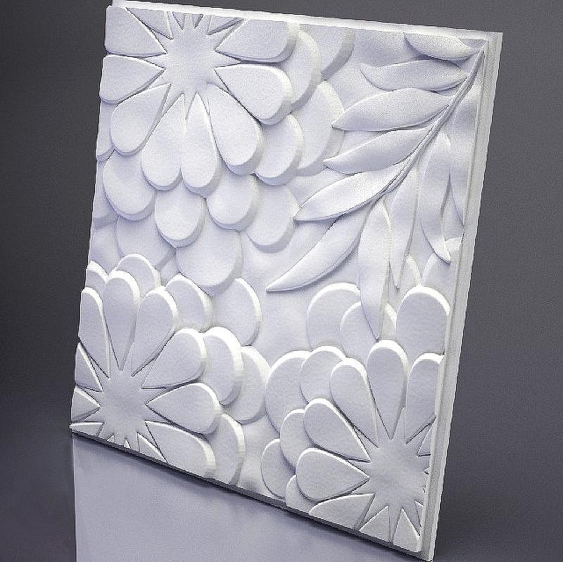 Гипсовая 3д панель Artpole Flora M-0042 600x600 мм