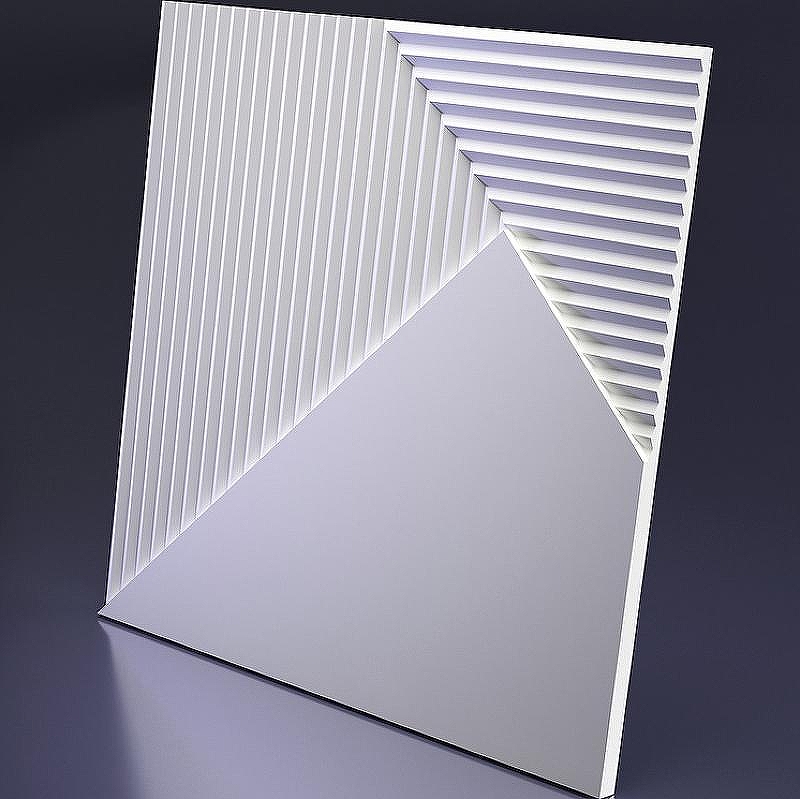 Гипсовая 3д панель Artpole Platinum Fields 4 MD-0008-4 матовая 600x600 мм