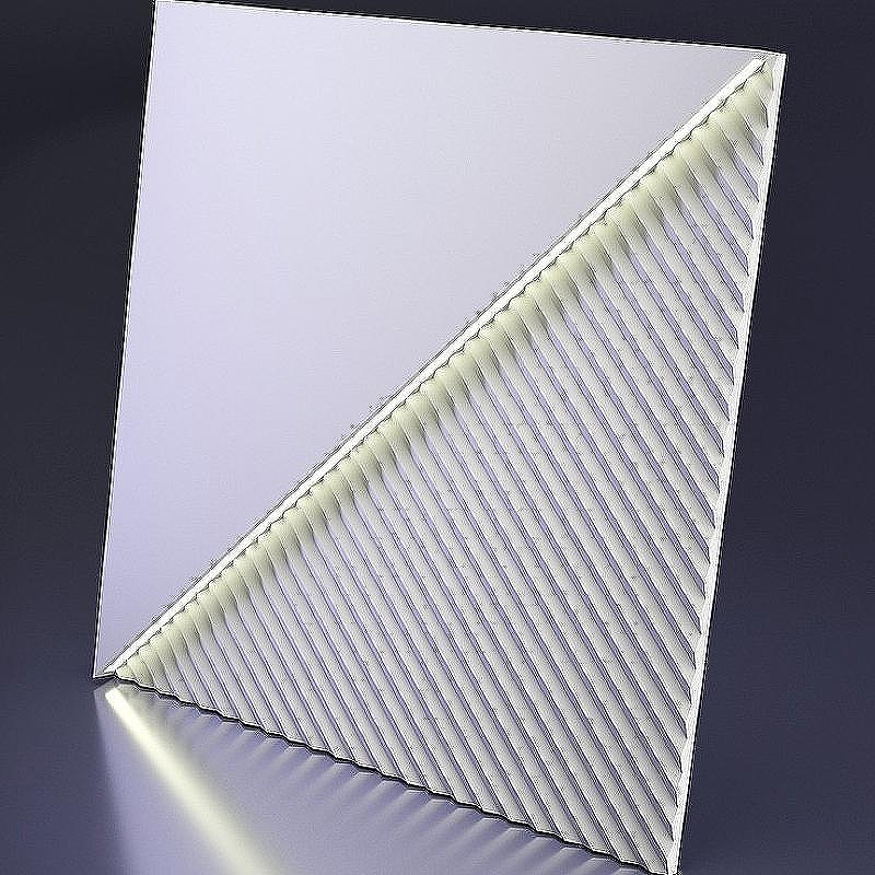 Гипсовая 3д панель Artpole Platinum Fields Led MD-0008-5 матовая нейтральный свет 600x600 мм