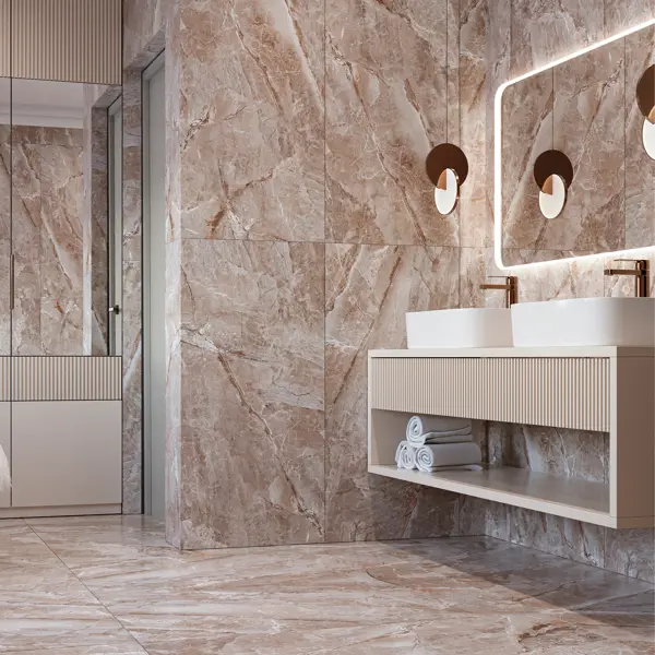 Глазурованный керамогранит Abgres Aquafina 60x120 см 1.44 м² матовый цвет коричневый