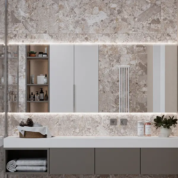 Глазурованный керамогранит Abgres Terrazzo 60x60 см 1.44 м² матовый цвет бежевый