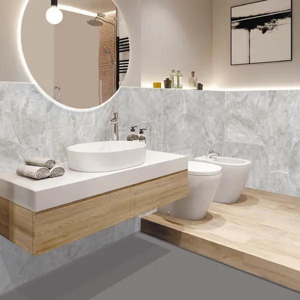 Глазурованный керамогранит Аксима Лион 60x60 см 1.44 м² матовый цвет светло-серый