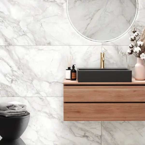 Глазурованный керамогранит Alma Ceramica Authentic 07 60x120 см 1.44 м² матовый цвет белый