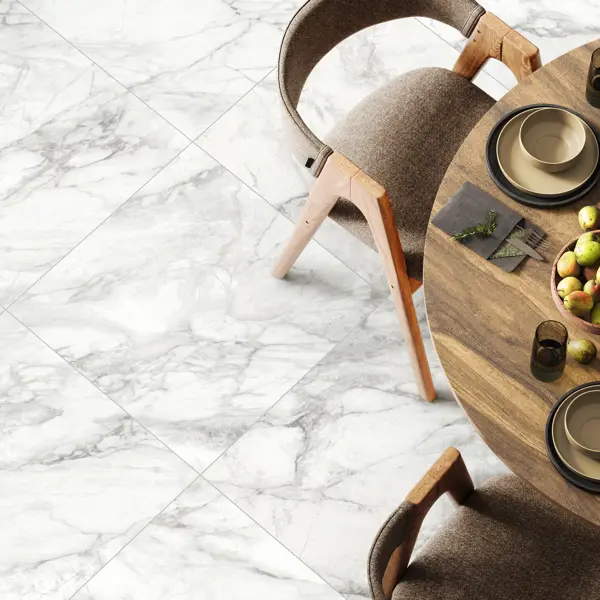 Глазурованный керамогранит Alma Ceramica Authentic 07 60x60 см 1.8 м² матовый цвет белый