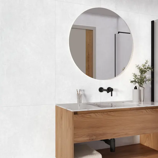 Глазурованный керамогранит Alma Ceramica Beton Evo 00 60x120 см 1.44 м² матовый цвет белый