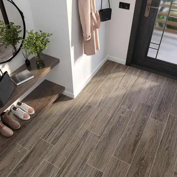 Глазурованный керамогранит Alma Ceramica Caspio GFA2090CSP44R 20x90 см 1.62 м² матовый цвет коричневый