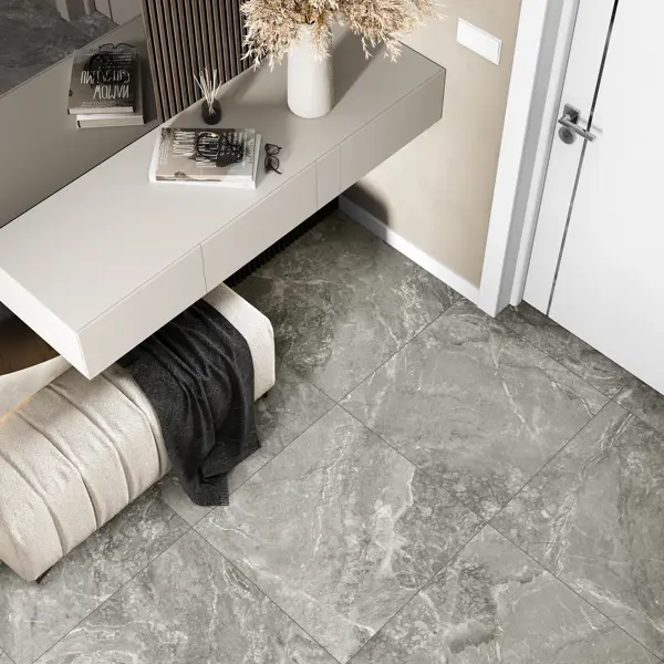 Глазурованный керамогранит Alma Ceramica Cassiopeia 60x60 см 1.8 м² матовый цвет серый