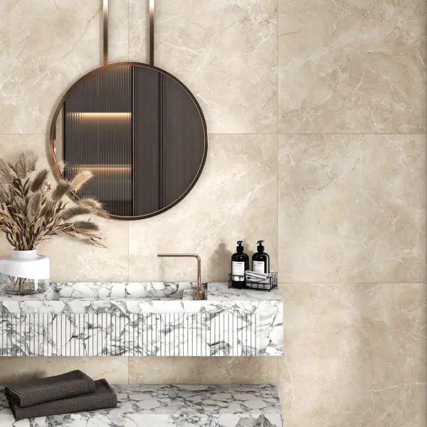 Глазурованный керамогранит Alma Ceramica Diva 04 60x60 см 1.8 м² лаппатированный цвет бежевый
