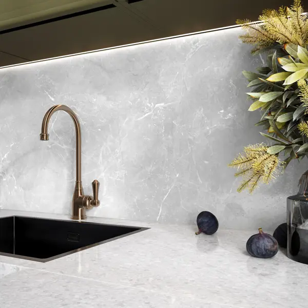 Глазурованный керамогранит Alma Ceramica Diva 07 60x120 см 1.44 м² лаппатированный цвет серый