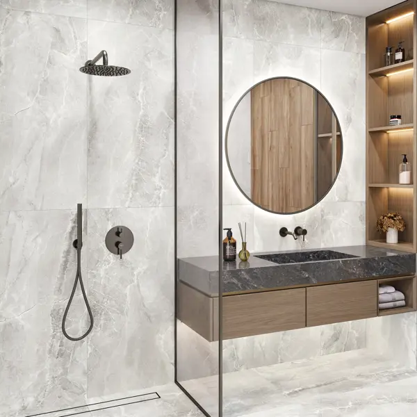 Глазурованный керамогранит Alma Ceramica Edition 07 60x120 см 1.44 м² лаппатированный цвет серый