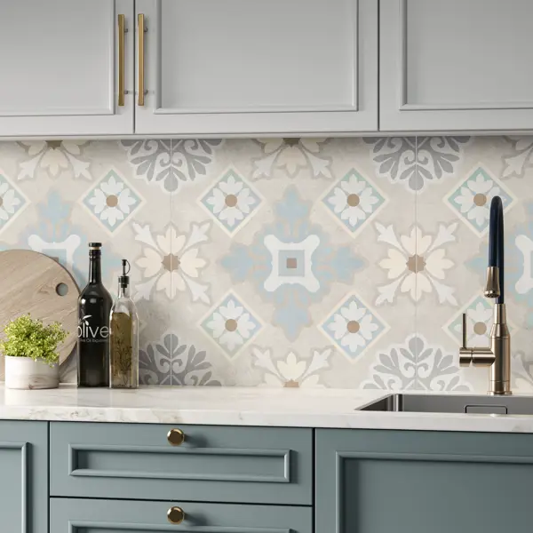 Глазурованный керамогранит Alma Ceramica Floral 46 60x60 см 1.8 м² матовый цвет разноцветный
